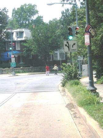 pedestrians crossing Park Road